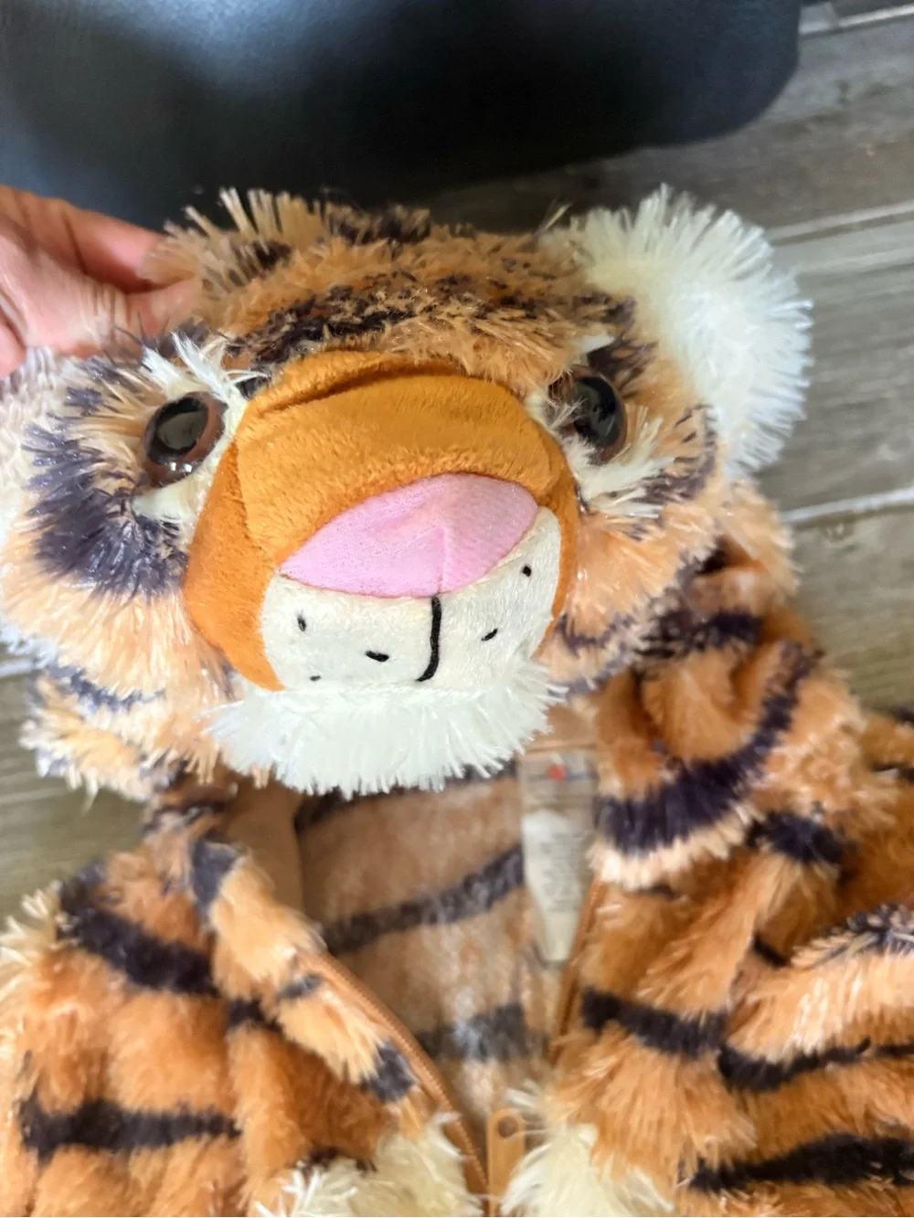 Kids Plush Tiger One-Piece Costume - Orange
